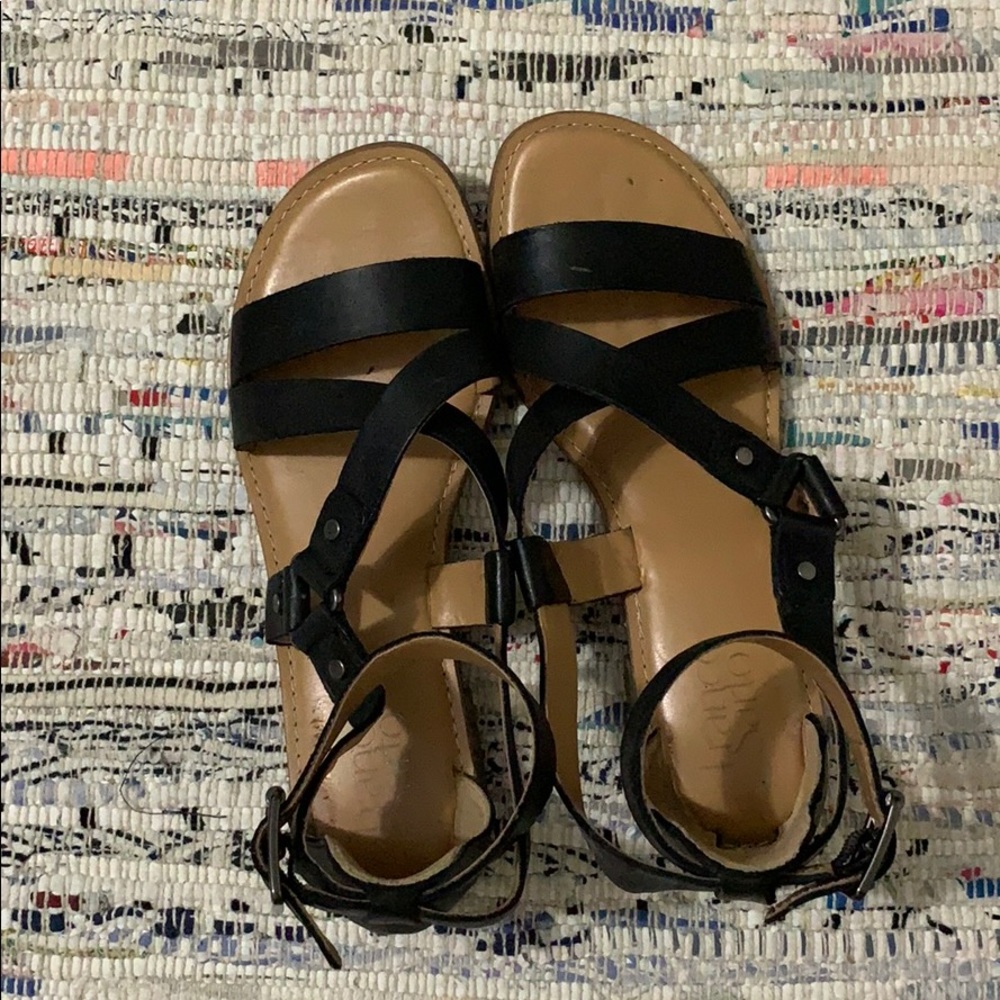 Black strappy sandals